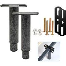 Bed Foot, Bed Base Feet, Set of 2 Adjustable Metal Bed Base Feet, Heavy Duty Suitable for Universal Metal Bed Base Slats, Wardrobe, Sofa 18 to 33cm