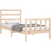 Bed Frame without Mattress 90x190 cm Single Solid Wood Pine vidaXL