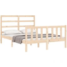 Jinlefu - Bed Frame without Mattress 120x200 cm Solid Wood Pine vidaXL