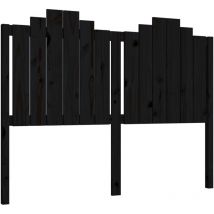 Les Tendances - Bed Headboard Black 146x4x110 cm Solid Wood Pine vidaXL