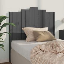 Les Tendances - Bed Headboard Grey 106x4x110 cm Solid Wood Pine vidaXL