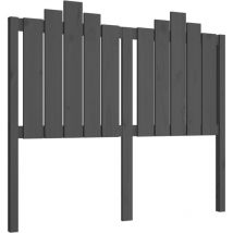 Bed Headboard Grey 126x4x110 cm Solid Wood Pine vidaXL