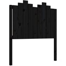 Bed Headboard Black 96x4x110 cm Solid Wood Pine vidaXL