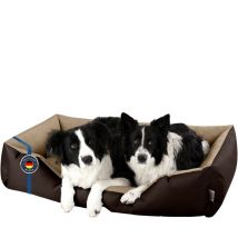 BedDog LUPI lit pour chien, Panier corbeille, coussin de chien:XXL, MELANGE (brun/beige)