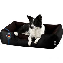 BedDog LUPI lit pour chien, Panier corbeille, coussin de chien:XL, BLACK-FIELD (noir/brun)