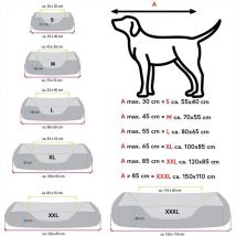 Lupi lit pour chien, Panier corbeille, coussin de chien:S, mountain-blue (brun/bleu) - Beddog