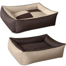 Max quattro 2en1, lit pour chien , Panier corbeille, coussin de chien:XXL, melange (beige/brun) - Beddog