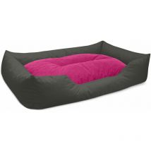 Beddog - mimi lit pour chien,coussin,panier pour chien:3XL, passion-rock (gris/rose)