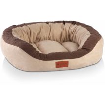 Prins premium lit pour chien, fabriqué en matériau durable:L, melange (beige/brun) - Beddog