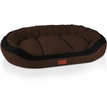Prins premium lit pour chien, fabriqué en matériau durable:XXL, mocca (noir/brun) - Beddog