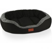Prins premium lit pour chien, fabriqué en matériau durable:L, the-rock (noir/gris) - Beddog