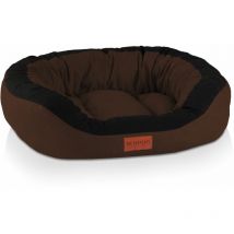 Prins premium lit pour chien, fabriqué en matériau durable:L, mocca (noir/brun) - Beddog