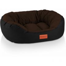 Panier chien - Coussin Chien - Tapis Chien Grande Taille - Lit pour Chien:L, mocca (noir/brun) - Beddog