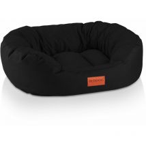 BedDog Panier chien - Coussin Chien - Tapis Chien Grande Taille - Lit pour Chien:L, BLACK (noir)