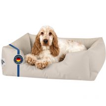 BedDog ZARA lit pour chien, Panier corbeille, coussin de chien:S, LIGHT-SAND (beige clair)