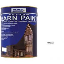 Bedec Barn Paint - Semi-Gloss - White - 2.5L