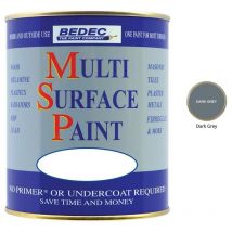 Multi Surface Paint - Gloss - Dark Grey - 2.5L - Dark Grey - Bedec