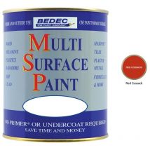 Multi Surface Paint - Gloss - Red Cossack - 750ml - Red Cossack - Bedec