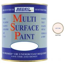 Bedec Multi Surface Paint - Gloss - Soft Pink - 750ml - Soft Pink