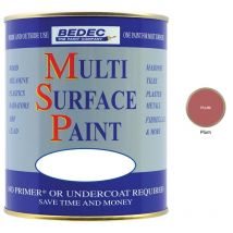 Multi Surface Paint - Satin - Plum - 750ml - Bedec