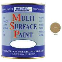 Multi Surface Paint - Satin - Gold - 5L - Bedec