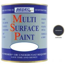 Bedec - Multi Surface Paint - Gloss - Anthracite - 5 Litre