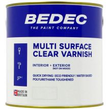 Bedec Multi Surface Clear Varnish - Satin - 500ml - Clear