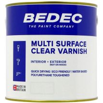 Multi Surface Clear Varnish - Matt - 1 Litre - Clear - Bedec