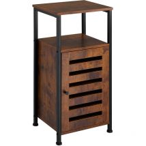 Tectake - Bedside cabinet Durham - bedside table, lamp table, side table - Industrial wood dark, rustic - Industrial wood dark, rustic