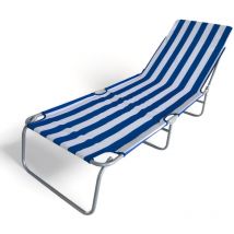 Bedy gebogener Strand und liegende blaue Taormina -Streifen liegeln