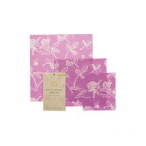Bee's Wrap Clover Print Set Of 3 Assorted Size Wraps