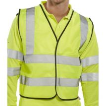 Beeswift High Visibility Short Length Waistcoat App g Saturn Yellow L - WCENGSHL