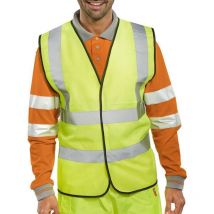 Hi-Viz Vest en ISO20471 S/Ylw Large - BRG12639