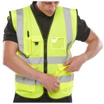 Exec Hi-Vis Waistcoat Saturn Yellow Large