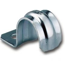 Befestigungsschelle halb 20 mm verzinkt mit einem Befestigungsloch