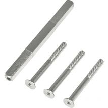 Profilstift für ts 66-75 Drückerstift mit Schrauben Vierkant 8 / 8,5 Stahl verzinkt