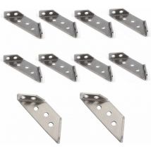Eckstrebe, Metall-eckwinkel, Edelstahl-winkelwinkel, Reparaturbefestigung, Dreieck-eckwinkel Für Möbel, Regal, Schrank, Tisch, Stuhl, 20 Stück