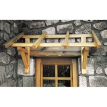Holzempfangsvordach