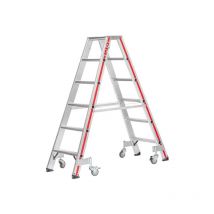 Mobile Doppelstehleiter 2x3 Stufen - Maximale Arbeitshöhe 2.22m - 822406