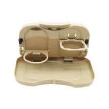 Beige Dossier de siège Table pliante Plateau,