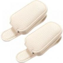 Serbia - Beige) Porte Lunettes pour Voiture, 2 Support Lunettes pour Voiture de Soleil pour Véhicule, Magnétique Clip de Support de Lunettes de