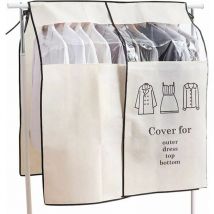 Cyslmuk - Beige)90 × 110cm Housse Protège Housses de Vêtements Housse de Anti-Poussière Protection Portant Universelle Garment Covers