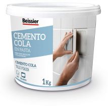 Aguaplast - Cemento Cola Pasta 1kg Blanco Interior Baños Cocinas Beissier