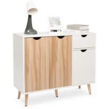 Beistellschrank, Schließfachschrank, Kommode, Geeignet Für Wohnzimmer, Schlafzimmer Oder Flur, Multifunktionale Möbel, 90 X 30 X 73cm-meerveil