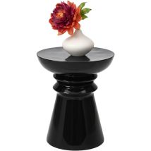 Relaxdays Beistelltisch, Kegel-design, Wohnzimmer Dekoobjekt, Beistellhocker Hxd: 45 X 38 Cm, Podest, Metall, Schwarz