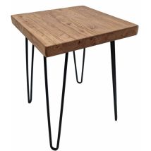 Beistelltisch Ulme Massiv - Eckig / 40cm - Holz Metall Deko Couchtisch Blumenhocker