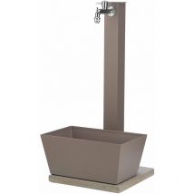 Bel-fer - Fontana da Giardino con Rubinetto Vaschetta e Base Belfer 42/QVR Tortora