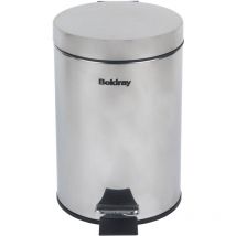 LA038098SS Pattumiera Rotonda con Coperchio a Chiusura Ammortizzata, capacità 3L, con Pedale Intelligente, smaltimento rifiuti, Contenitore rifiuti,