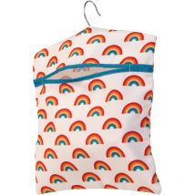 LA081544EU7 Borsa portamollette agganciabile al filo stendibiancheria Rainbow, Gancio per appendere facilmente la borsa, Contiene fino a 50 mollette,