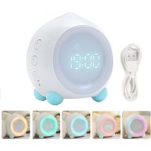 Beleuchteter Wecker Für Kinder, Digitales Led-nachtlicht, Smart-usb-anschluss